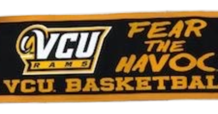 12x36Horziontal Banner,color tagline wool felt pennants( VCU RAMS) Hot on Sale