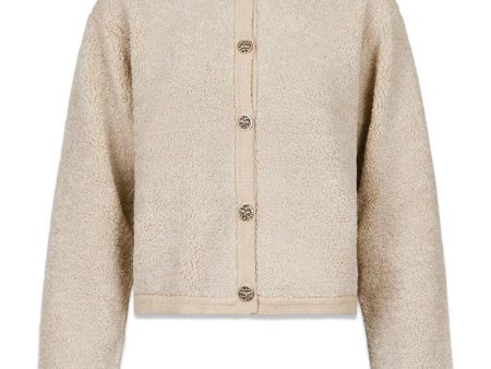 Limo Fluffy Knit Cardigan - Sand Sale