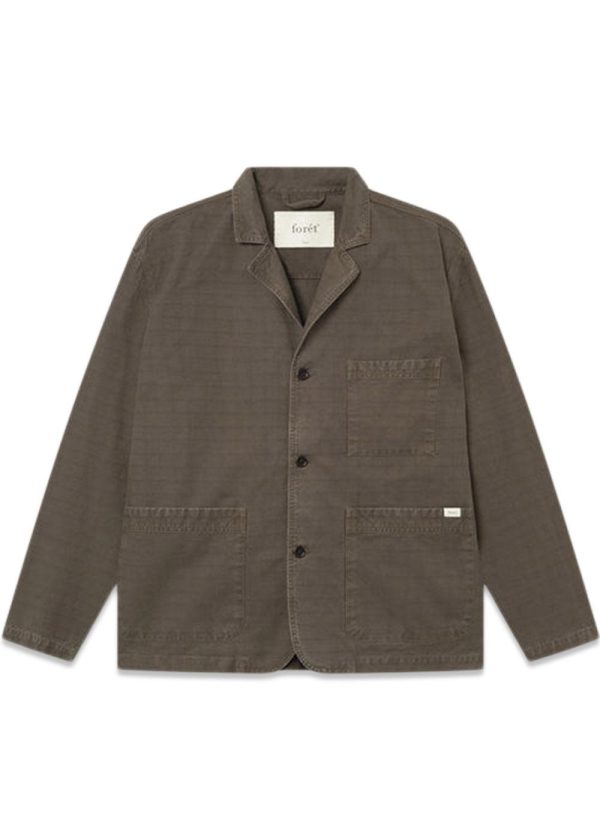 VALLEY UNCONSTRUCTED BLAZER - Cold Brown Online Sale