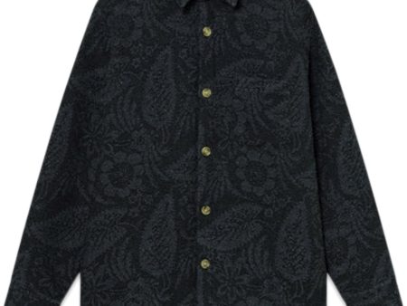 MAP JACQUARD SHIRT - Dark Grey Fashion