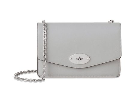 Small Darley MCG Leather & Chain Strap - Pale Grey Supply