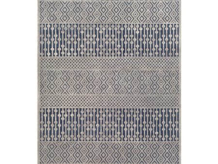 Aesop Chenille-polyester Dark Blue Rug in Various Sizes Fashion