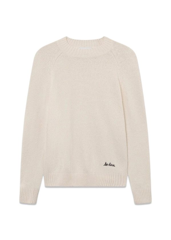 Brad Roundneck Knit - Ivory For Sale