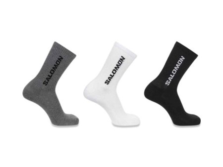 EVERYDAY CREW 3-PACK - Black   White   Med Grey Melange Hot on Sale