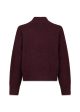 Paulina Knit Blouse - Wine Sale