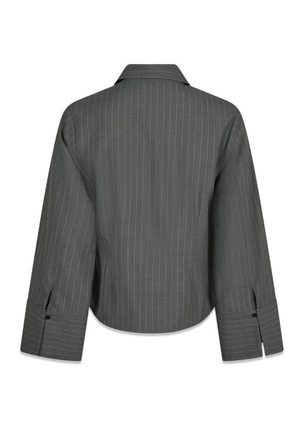 Rosa Pinstripe Shirt - Grey Online Hot Sale