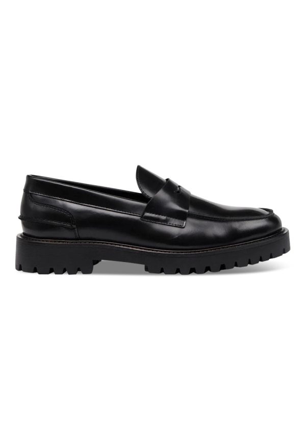 Aaron Penny Loafer - Black Polido For Discount