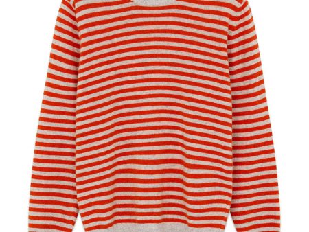 Eco Wool Stripe Kasey Sweater - Puffins Bill Bright Grey Mela on Sale