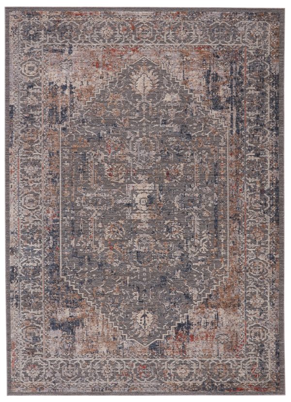 Raveen Power Loomed Gray Area Rug For Cheap