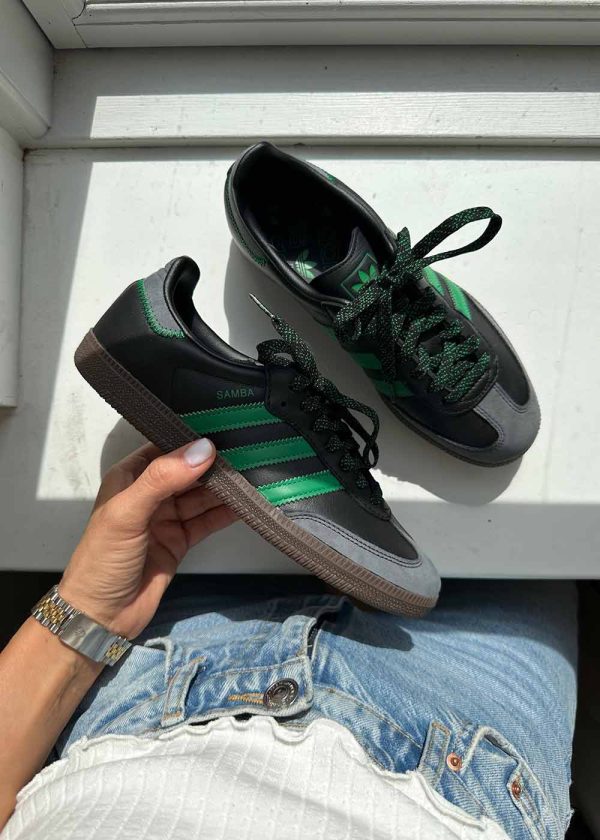 SAMBA OG W - Core Black   Green   Grey Six Online now