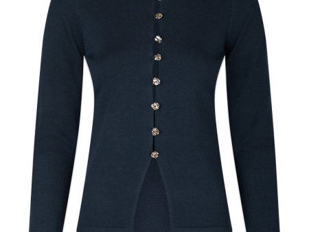 Teller Knit Blouse - Dark Navy Online Hot Sale