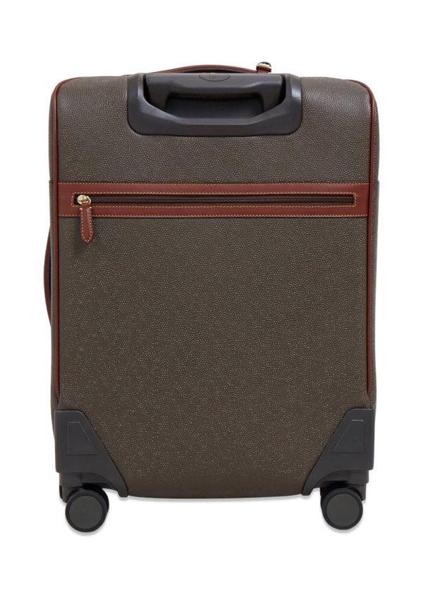 Heritage 4 Wheel Suitcase Eco Sctchgrain - Mole-Cognac Hot on Sale