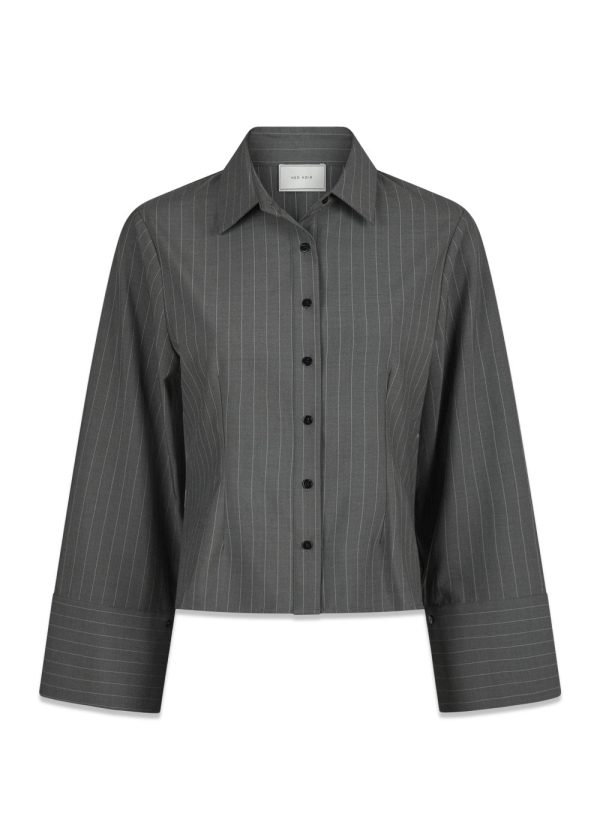 Rosa Pinstripe Shirt - Grey Online Hot Sale