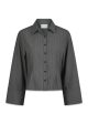 Rosa Pinstripe Shirt - Grey Online Hot Sale