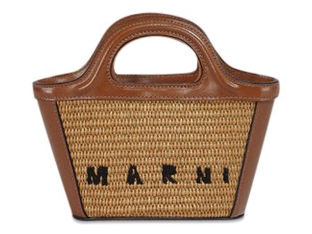 TROPICALIA MICRO BAG - Brown Raffia For Cheap