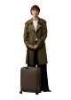 Heritage 4 Wheel Suitcase Eco Sctchgrain - Mole-Cognac Hot on Sale