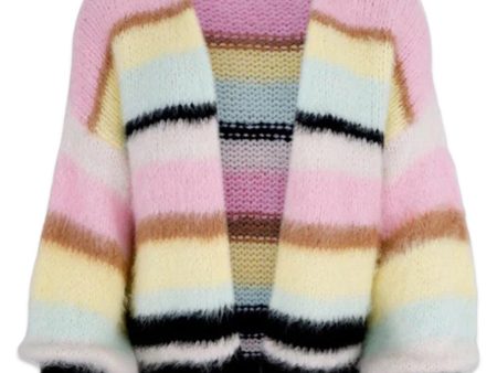 BCKARMA striped cardigan - Soft Pastel Online now