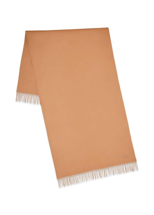 Solid Merino Wool Scarf - Camel Cheap