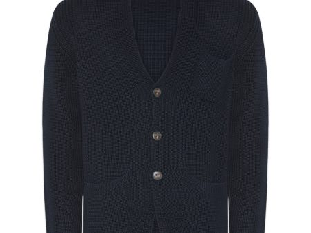 Derby Knit Blazer - Navy For Cheap