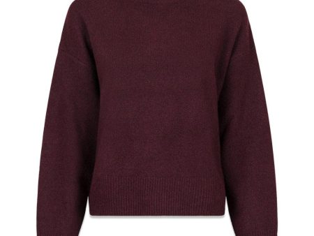 Paulina Knit Blouse - Wine Sale