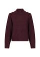 Paulina Knit Blouse - Wine Sale