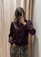 Rosslyn Heavy Sateen Blouse - Burgundy For Cheap