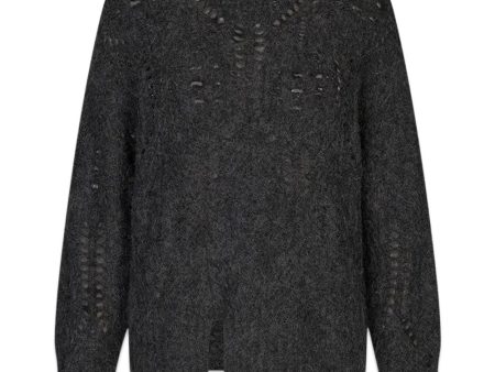 VERBIER CABLE KNIT - Grey Melange For Discount