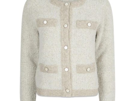 Vivia Knit Cardigan - Beige Melange Online Hot Sale