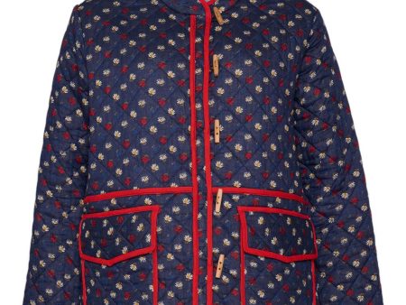 Adriane Quilted Cotton Jacket - Navy Hot on Sale